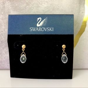 Swarovski Crystal Gold Teardrop Earrings